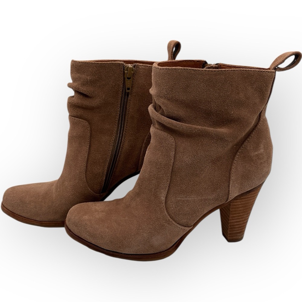 Sofft Womens Ankle Boots Barley Suede Leather Zip Up 3" Heeled Size 6.5 Western!
